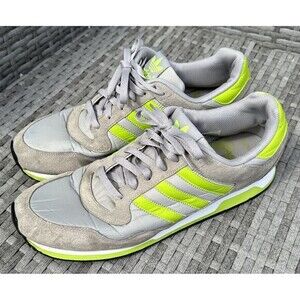 Adidas Mens ZXZNYL Running Shoes Gray‎ Green Size 13